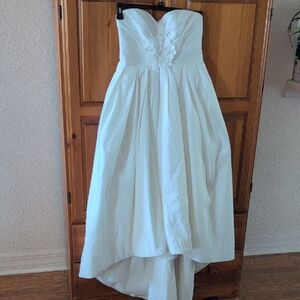 Elegant Strapless White Gown